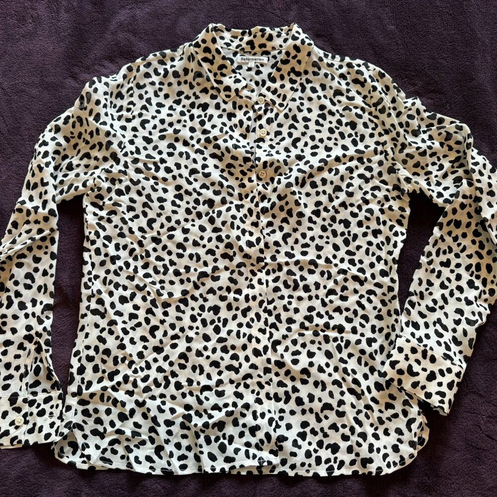 Reformation Violet Blouse (Ocelot)